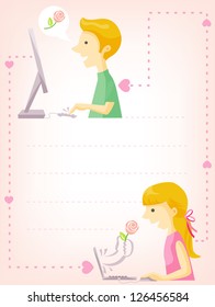 couple sending email