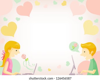 couple sending email