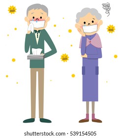 Couple senior with hay fever