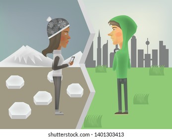 A Couple Separated in Two Different Places