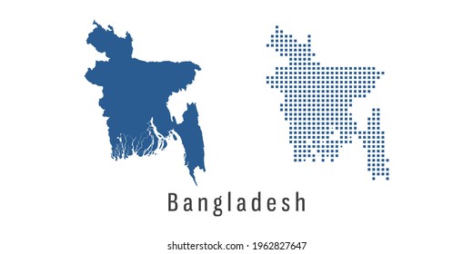 Couple set blue Map of Bangladesh