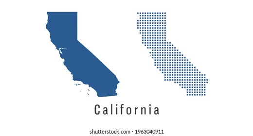 Couple set blue Map of California