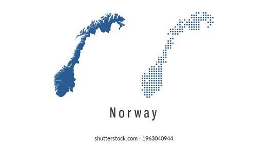 Mapa azul de la pareja de Noruega