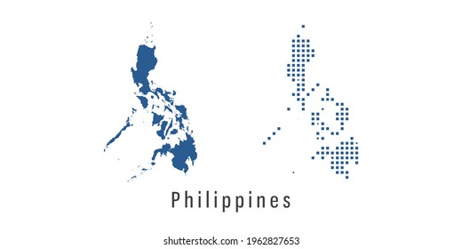 Couple set blue Map of Philippines