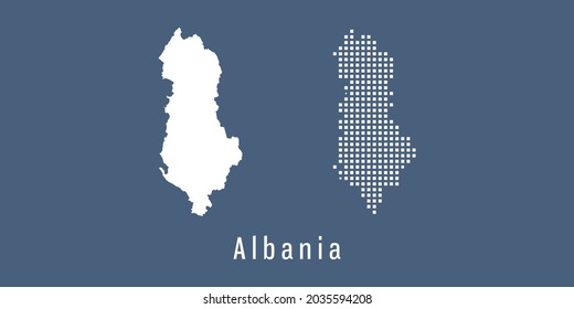 Mapa de puntos par del vector de Albania.