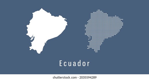 Mapa de puntos par del vector de Ecuador.