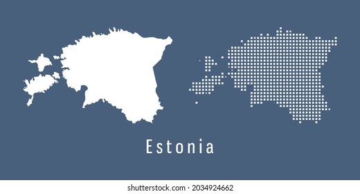 Mapa de puntos par del vector de Estonia.