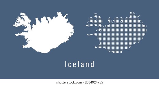 Mapa de puntos par del vector de Islandia.
