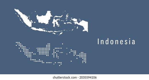 Mapa de puntos par del vector de Indonesia.