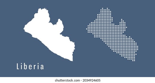 Couple Set dot Map of Liberia vector.