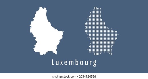 Couple Set dot Map of Luxembourg vector.