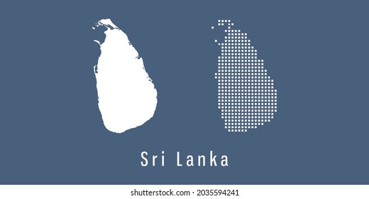 Mapa de puntos par del vector de Sri Lanka.