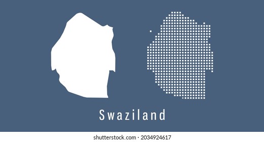 Mapa de puntos par del vector de Suazilandia.
