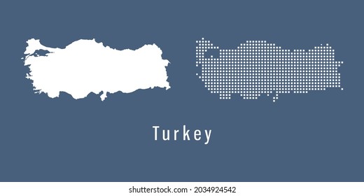 Couple Set dot Map of Turkey vector.