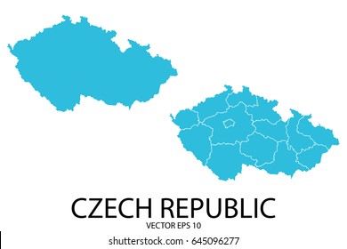 Couple Set Map - Blue Map of Czech.