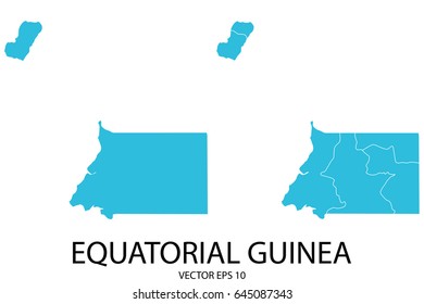 Couple Set Map - Blue Map of Guinea.