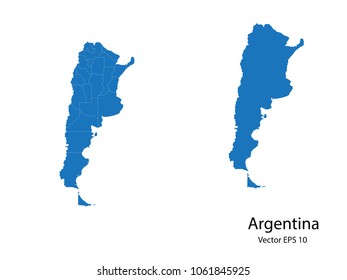 Couple Set Map,Blue Map of argentina  ,vecter illustration eps10.