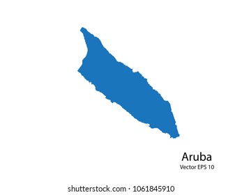 Couple Set Map,Blue Map of aruba  ,vecter illustration eps10.