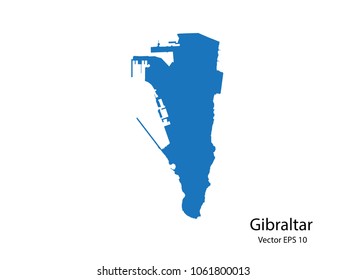Couple Set Map,Blue Map of gibraltar,vecter illustration eps10.