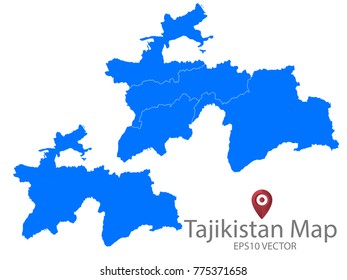 Couple Set Map,Blue Map of Tajikistan,Vector EPS10