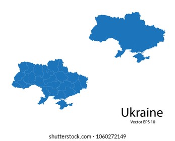 Couple Set Map,Blue Map of ukraine ,vecter illustration eps10.