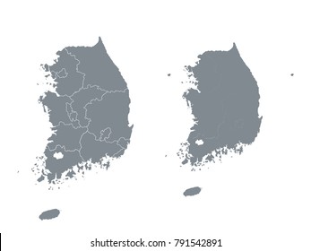 地図 韓国カップルセット 韓国の地図 ベクターイラストeps10 のベクター画像素材 ロイヤリティフリー