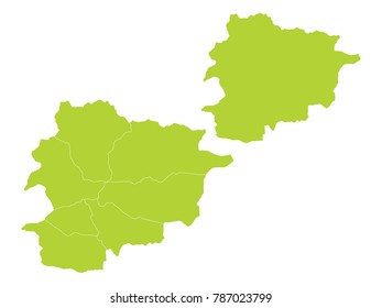 Couple Set Map,green Map of Andorra,Vector EPS10