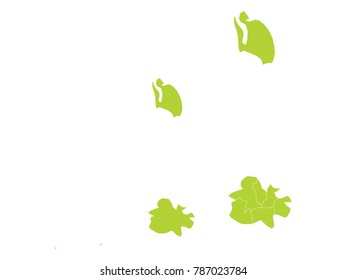 Couple Set Map,green Map of Antigua and Barbuda,Vector EPS10