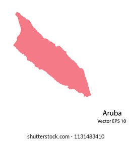 Couple set Map,pink map of aruba, vector illustration eps.10