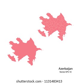 Couple set Map,pink map of azerbaijan, vector illustration eps.10