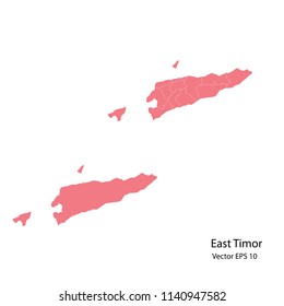 Couple set Map,pink map of eastTimor, vector illustration eps.10