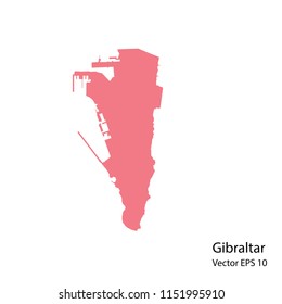 Couple set Map,pink map of gibraltar, vector illustration eps.10