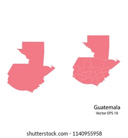 Couple set Map,pink map of guatemala, vector illustration eps.10