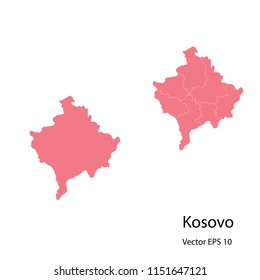 Couple set Map,pink map of kosovo, vector illustration eps.10