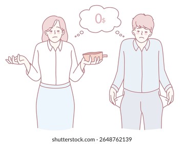 A couple shares a funny and awkward moment of confusion when they find themselves looking at an empty bowl