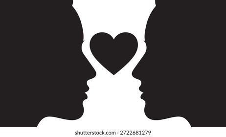 Pareja compartiendo amor entre sus labios