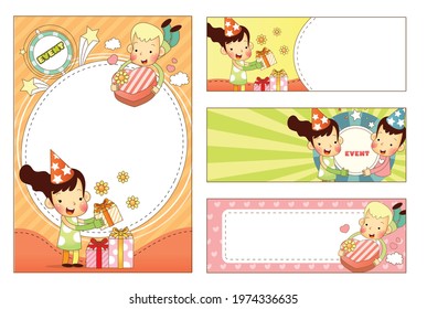 Couple Shopping Event Illustration Illustration Banner Advertising