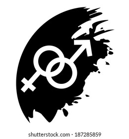Couple sign. Blob icon. Vector illustration.