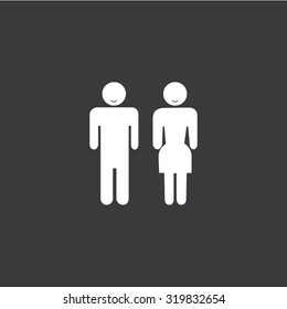 Couple sign flat icon