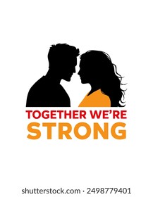Couple silhouette dsign vector art natural