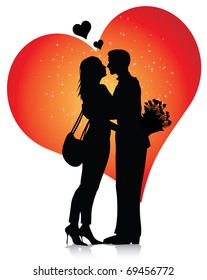 	Couple silhouette with hearts (also available jpg version)