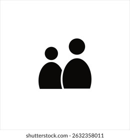 Couple Silhouette icon on white background