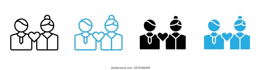 Couple Silhouette Icon Perfect for Relationship and Romance Themes