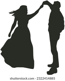 Couple silhouette illustration for any purpose