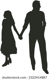 Couple silhouette illustration for any purpose