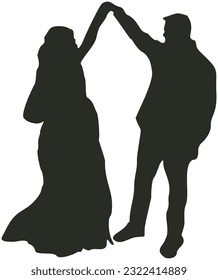 Couple silhouette illustration for any purpose