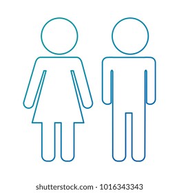 couple silhouette isolated icon