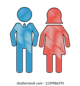 couple silhouette isolated icon