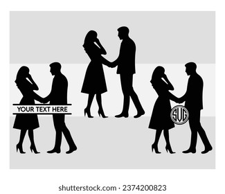 Couple , Couple silhouette, Kiss Couple, Lovers, Couple Cartoon, Anniversary, Valentine day, Silhouette, Marriage, Clipart, Vector  Eps