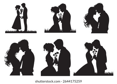 Couple silhouette, couple vector, couples,